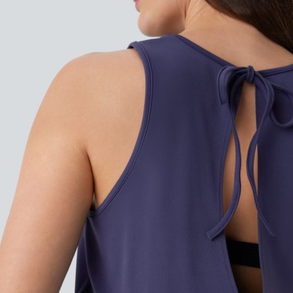 Halara Stylish Blue Sleeveless Dress NWT Size Medium - Picture 7 of 8